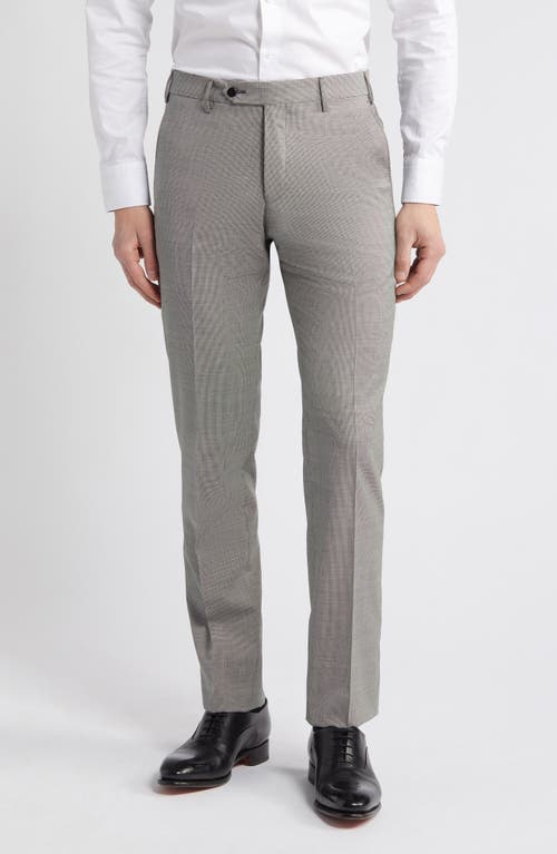Parker Classic Wool Sharkskin Dress Pants in Light Grey