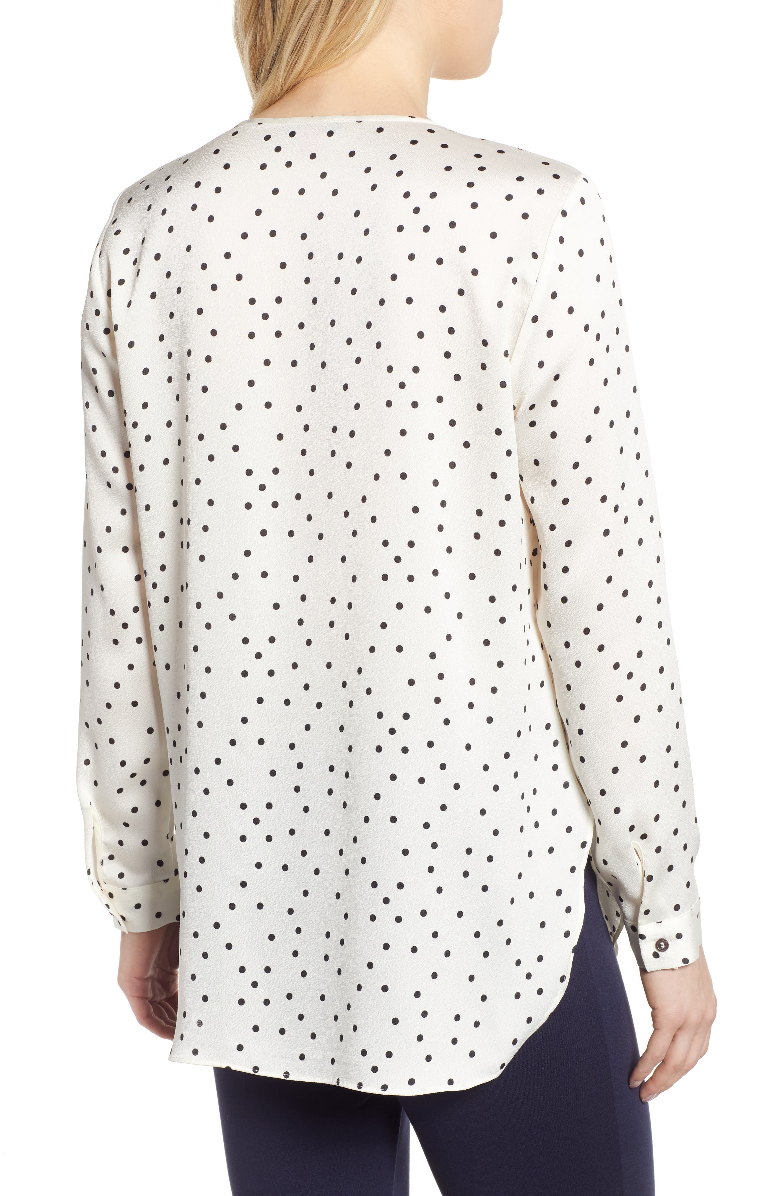 vince camuto polka dot top