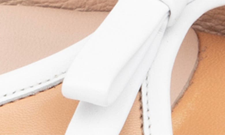 Patricia Green Bettye Kitten Heel Slide Sandal In Beige/ White
