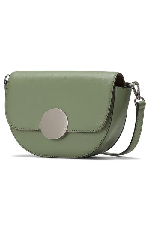 Oryany Lottie Leather Saddle Crossbody Bag In Deep Green