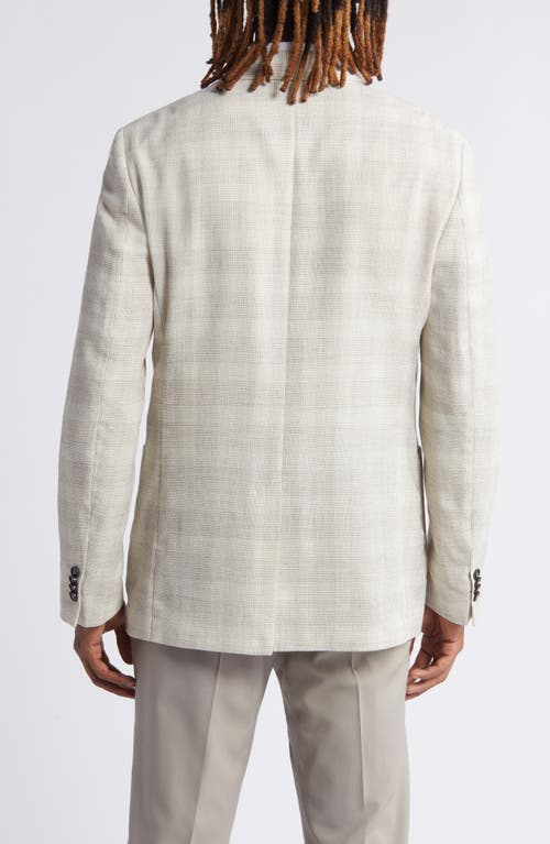 Shop Tiger Of Sweden Julien Slim Fit Check Stretch Wool Blend Sport Coat In Natural White