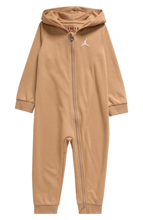 Jordan Jumpman Hooded French Terry Romper in Hemp 