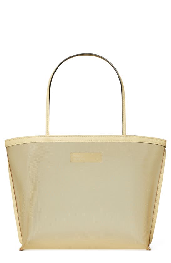 Shop Tory Burch Mesh Tote In Warm Sand