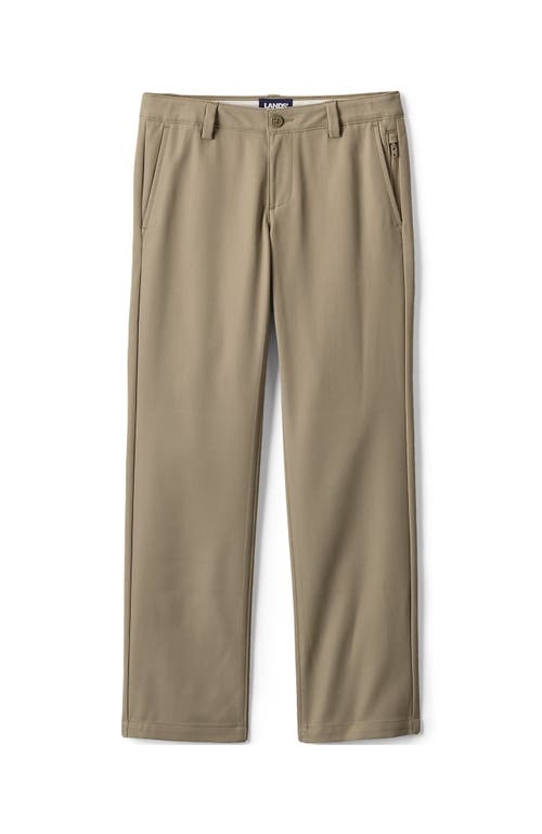 Shop Lands' End School Uniform Girls Active Performance Chino Pants In Khaki