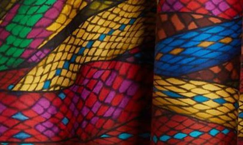 Shop Farm Rio Mirage Snake Print Cotton Side Tie Midi Skirt In Mirage Multicolor