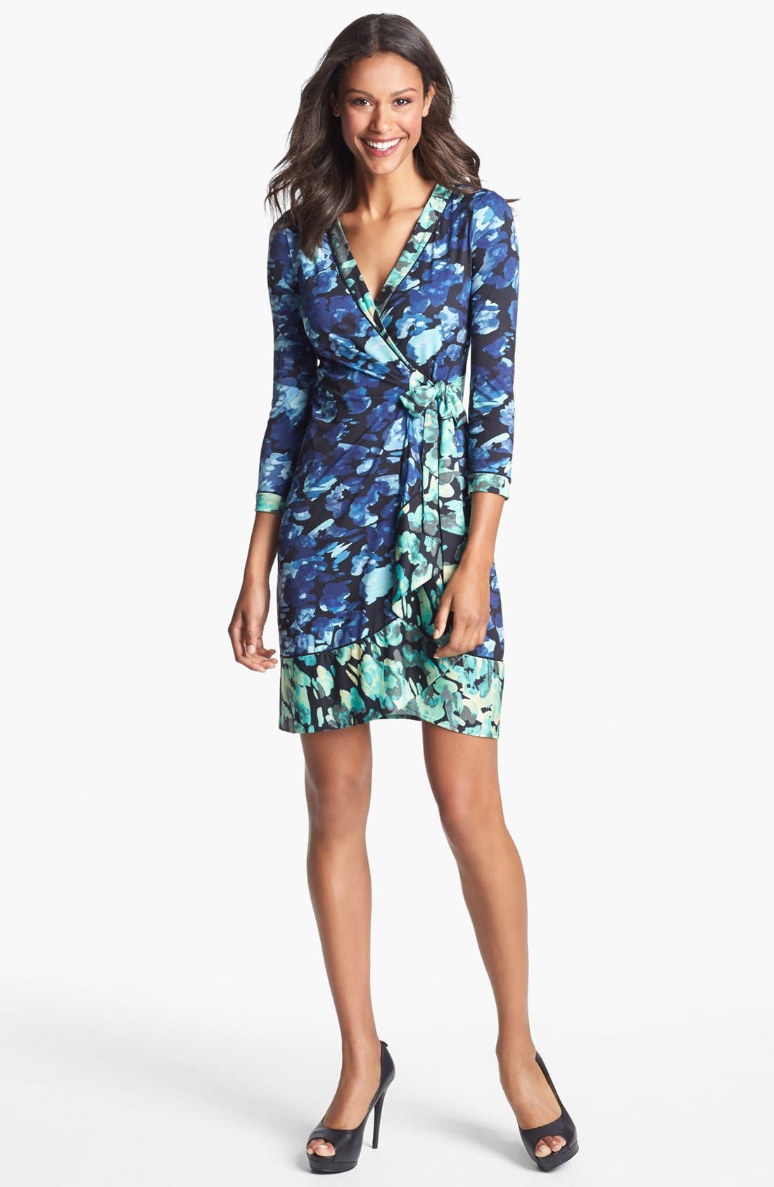 BCBGMAXAZRIA Print Jersey Wrap Dress Nordstrom