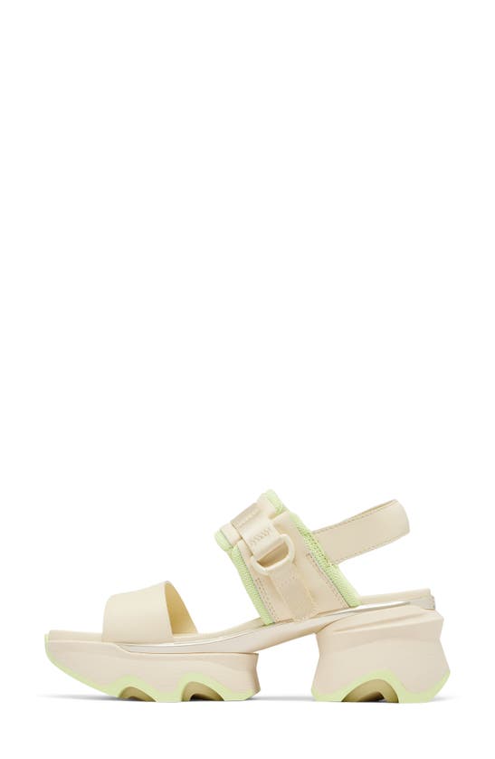Shop Sorel Kinetic Impact Slingback Sandal In Honey White/ Luminous Lime