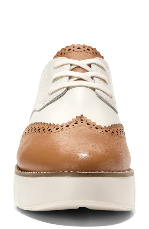 Cole Haan Grand City Platform Oxford In Dark Caramel