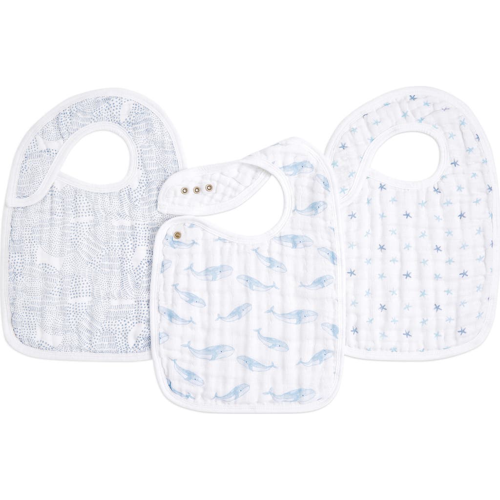 ADEN + ANAIS ADEN + ANAIS 3-PACK CLASSIC ORGANIC COTTON MUSLIN SNAP BIBS