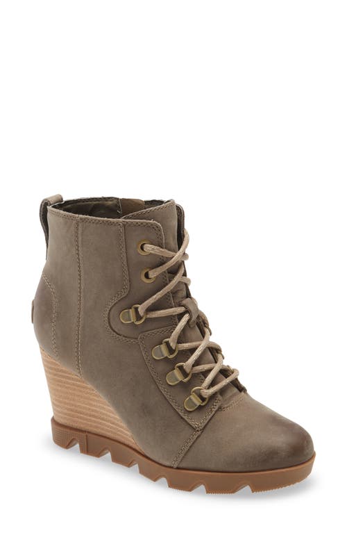 SOREL Joan Uptown Waterproof Wedge Bootie in Khaki Ii at Nordstrom, Size 9.5
