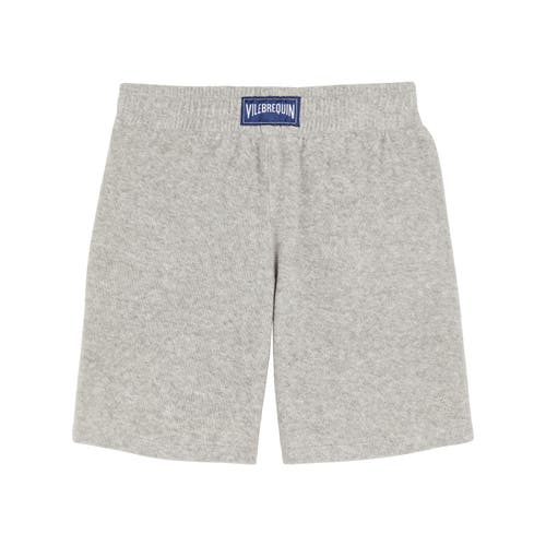 Vilebrequin Kids' Terry Bermuda Shorts In Gris Chine