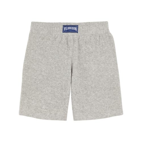 Shop Vilebrequin Kids' Terry Bermuda Shorts In Gris Chine