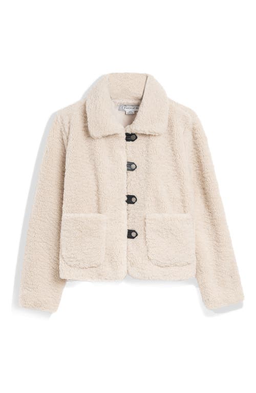 Noize Frieda Faux Shearling Jacket In Bone