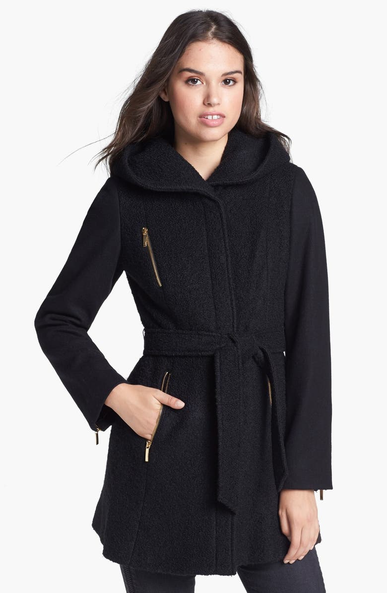 Laundry by Shelli Segal Belted Mixed Wool Blend Jacket | Nordstrom