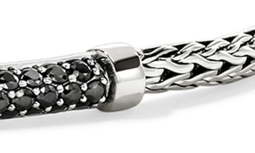 Shop John Hardy Jh Essential Pavé Bracelet, Sterling Silver, Gemstones, 2.5mm In Silver/black