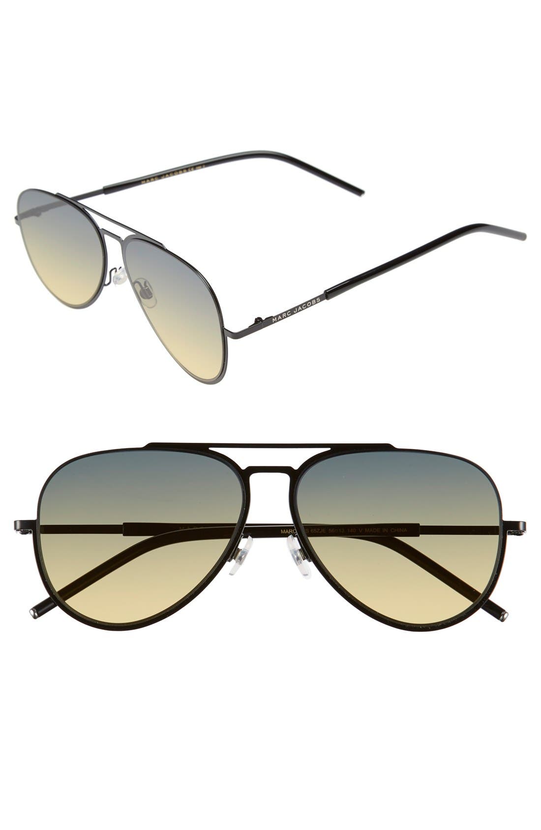 MARC JACOBS 56mm Aviator Sunglasses Nordstrom