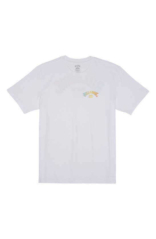 Shop Billabong Kids' Arch Fill Cotton Graphic T-shirt In White