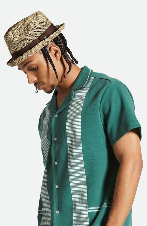 BRIXTON BRIXTON CASTOR STRAW FEDORA 