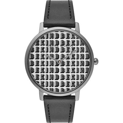 Rebecca Minkoff Major Be Kind Leather Strap Watch, 35Mm