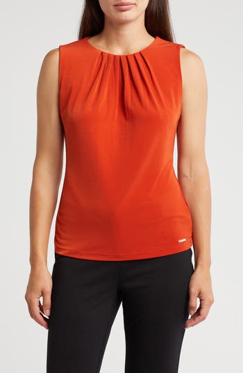 Calvin Klein Sleeveless Pleated Tank Nordstromrack