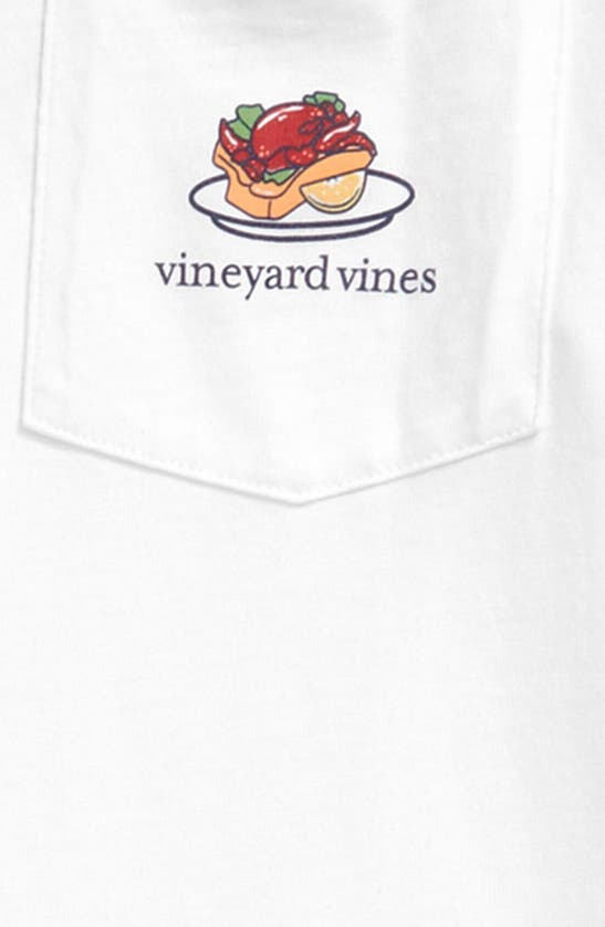 Vineyard Vines Kids' Lobster Roll Whale Pocket Graphic Tee in White Cap at Nordstrom