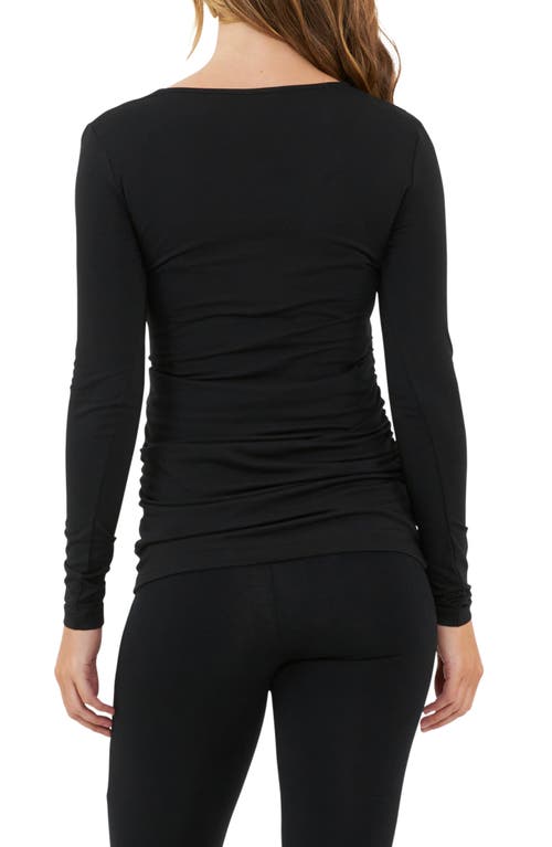 Shop Ripe Maternity Knit Maternity/nursing Top In Black