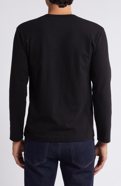 Shop Comme Des Garçons Play Overlapping Heart Long Sleeve T-shirt In Black