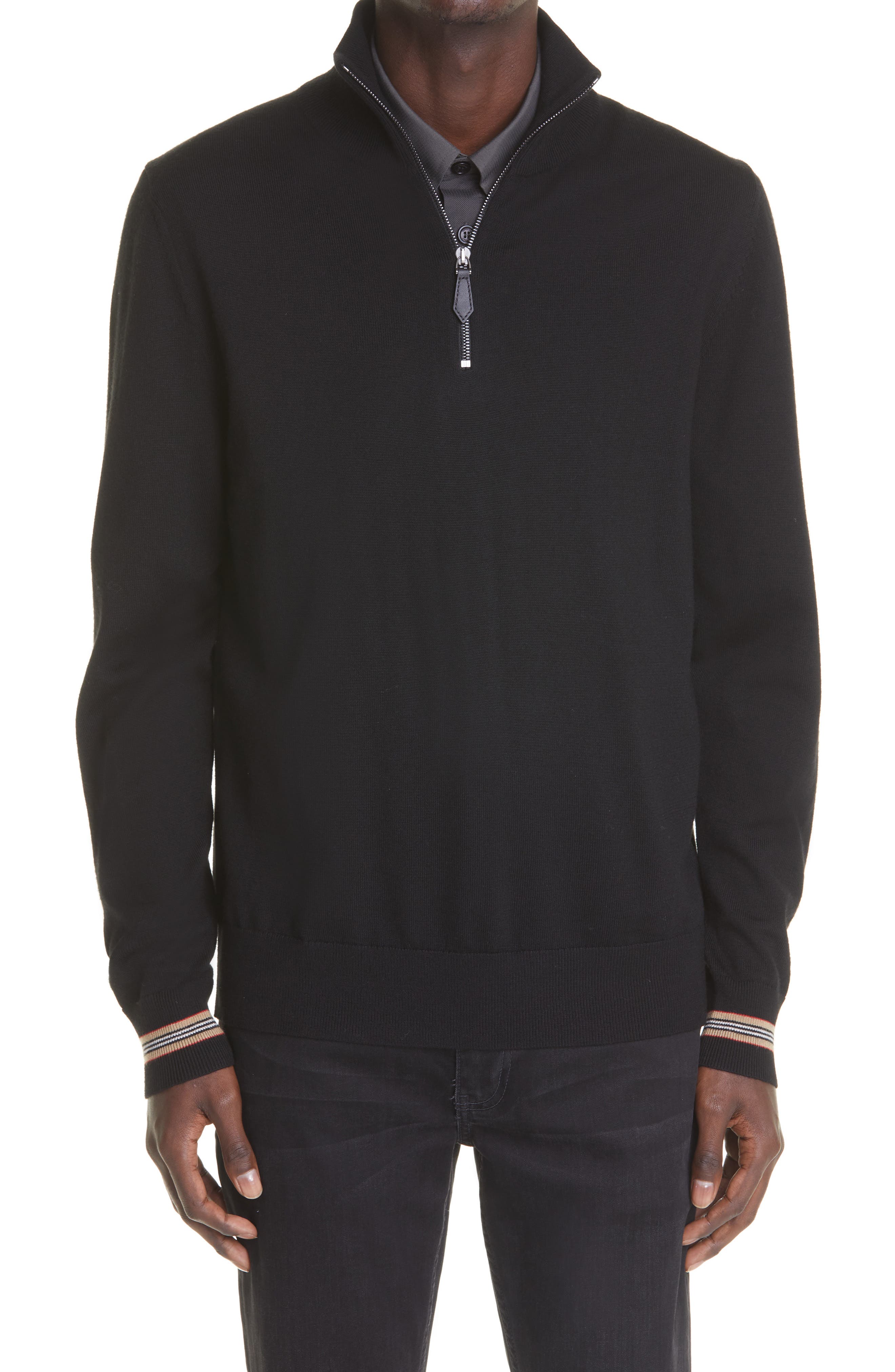 burberry men's quarter zip