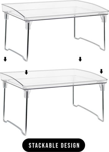 Sorbus Foldable Rack, Pack of 2 - Clear