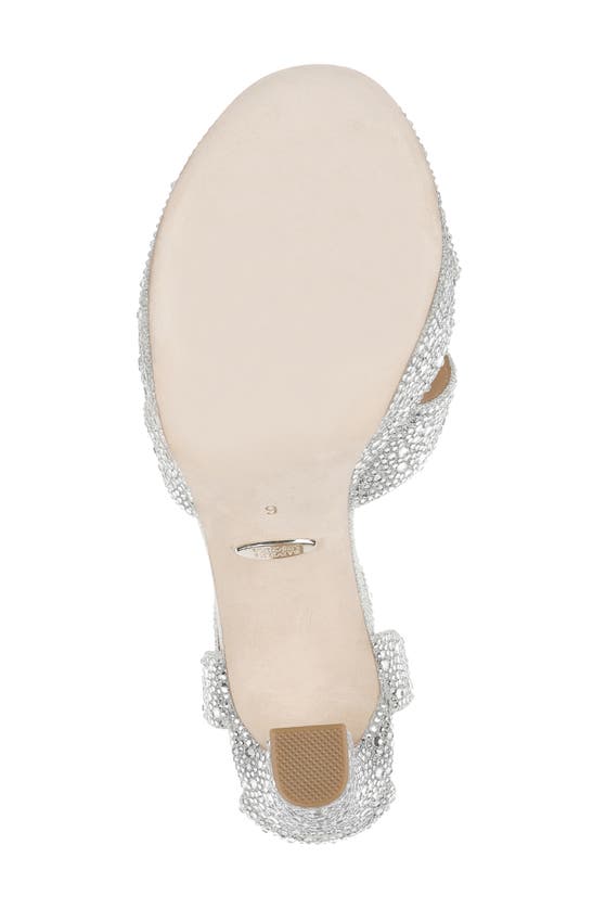 Shop Badgley Mischka Collection Fizzy Ankle Strap Platform Sandal In Silver