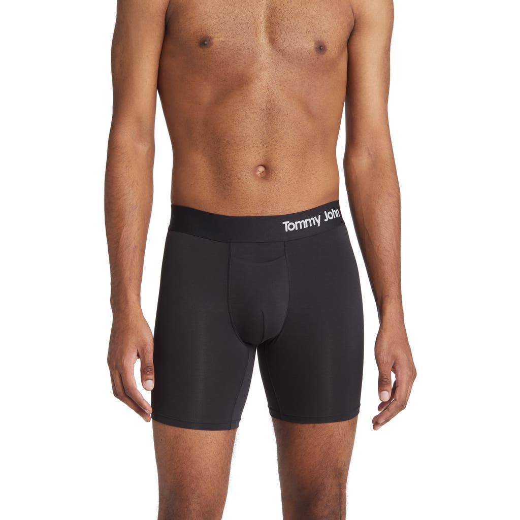 Tommy John 2-pack Cool Cotton 6-inch Boxer Briefs In Black