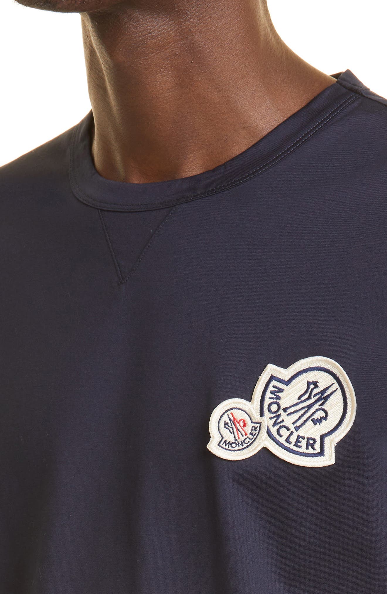 moncler double badge t shirt