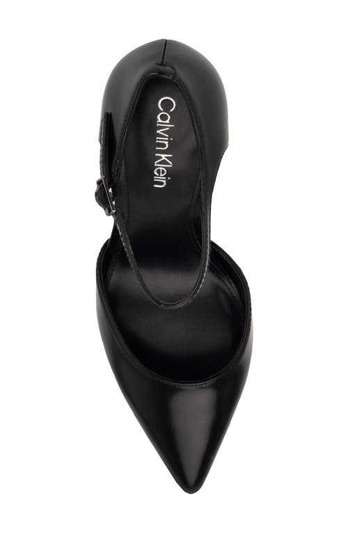 Shop Calvin Klein Crimza Ankle Strap Pump In Black