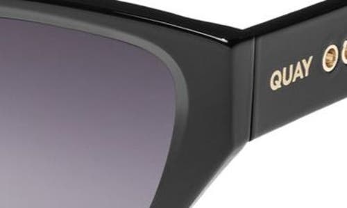 Shop Quay No Apologies 40mm Gradient Square Sunglasses In Black/smoke