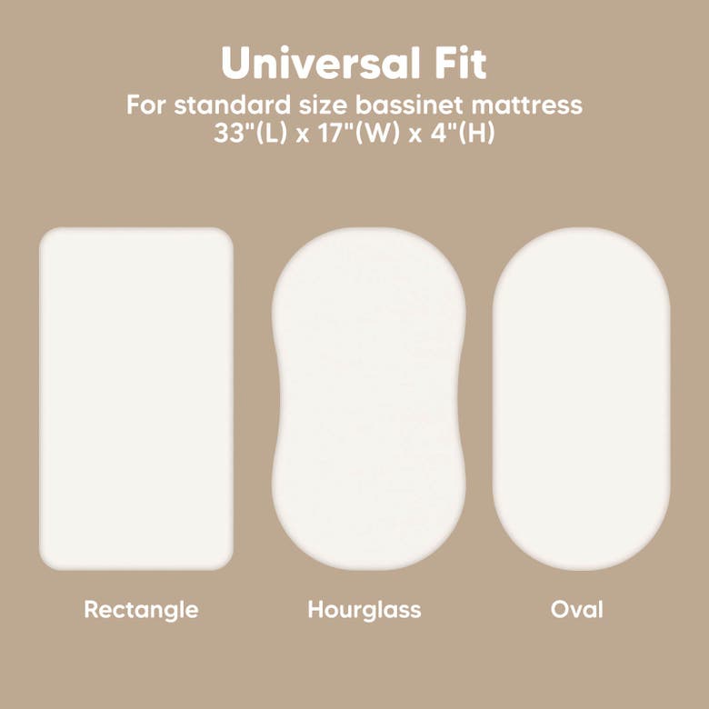 Keababies 2-pack Isla Fitted Bassinet Sheets In Soft White