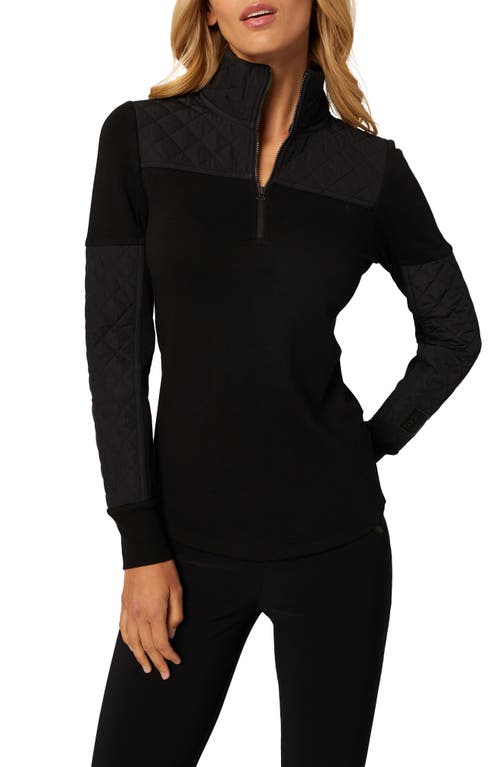 Alp N Rock Cody Quarter Zip Top in Black 