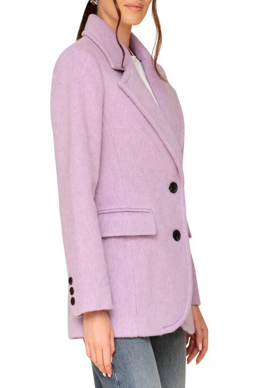 Shop Avec Les Filles Cozy Boyfriend Blazer In Purple