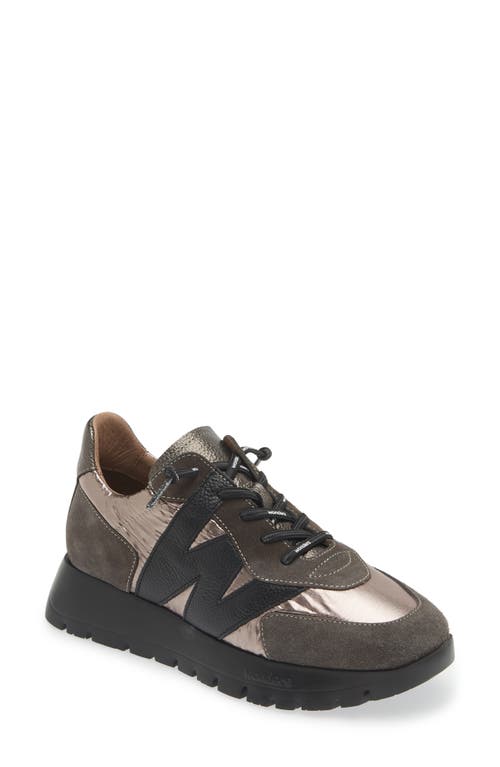 Wonders Oslo Sneaker in Grey Black Lead Combo 