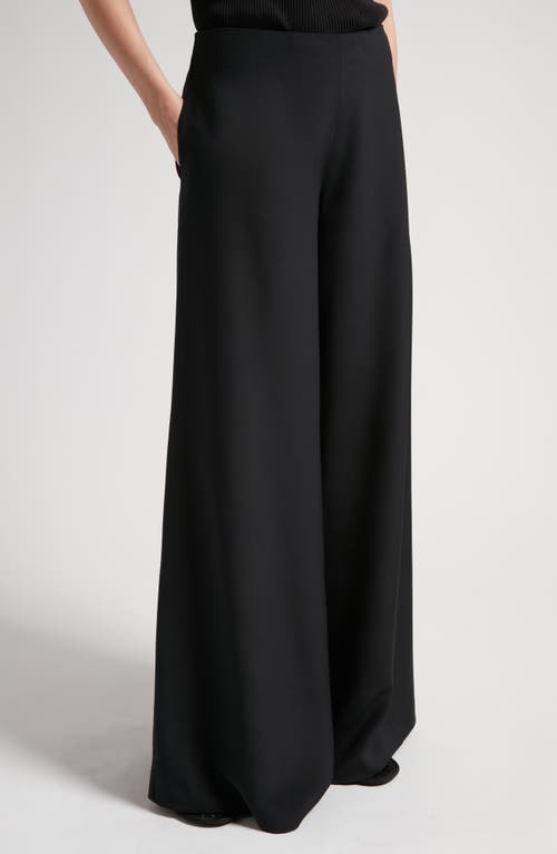 Shop The Row Dela Wool Twill Wide Leg Pants In Black