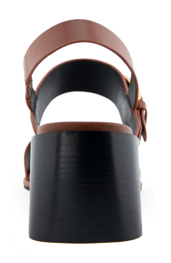 Shop Aerosoles Nova Block Heel Sandal In Ginger Bread Leather