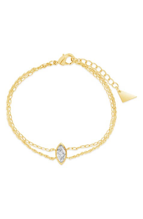 Karlie Marquis Crystal Double Chain Bracelet