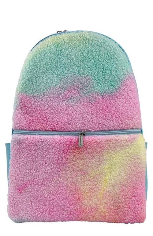 Kids' Rainbow Faux Shearling Backpack in Pink Multi