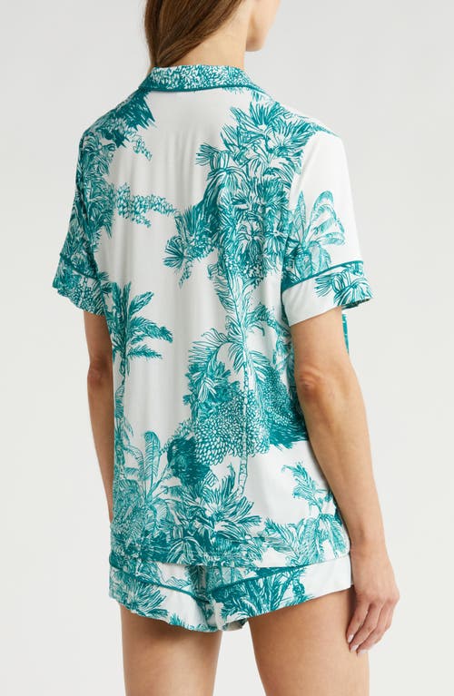 Shop Kilo Brava Palm Print Short Pajamas In Palm Toile Print