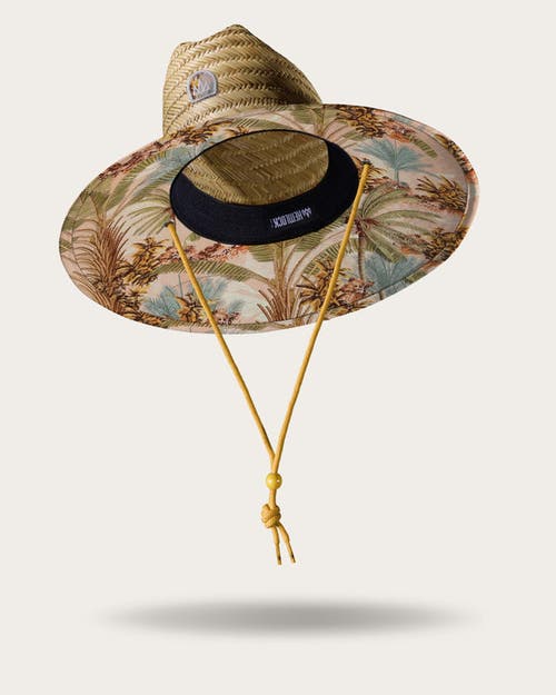 Shop Hemlock Casablanca Straw Lifeguard Hat In Pink Palms