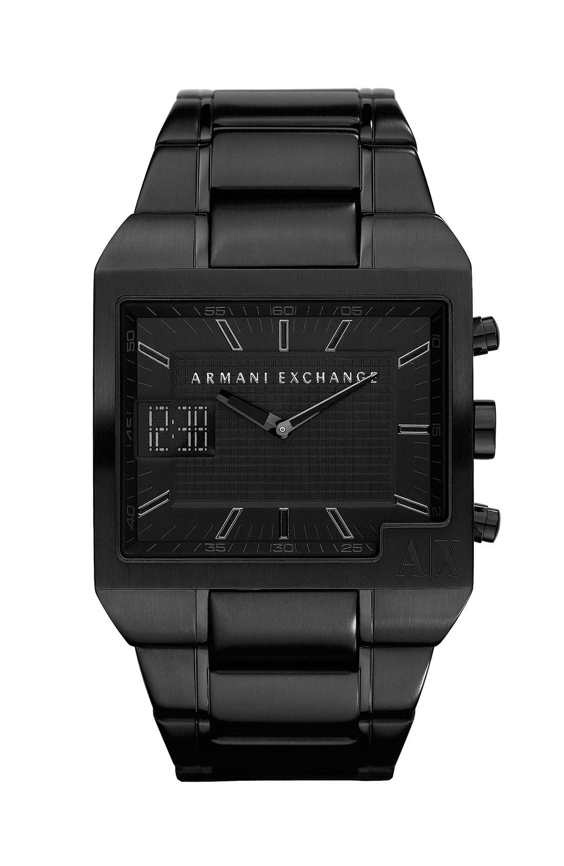 armani exchange rectangular watch