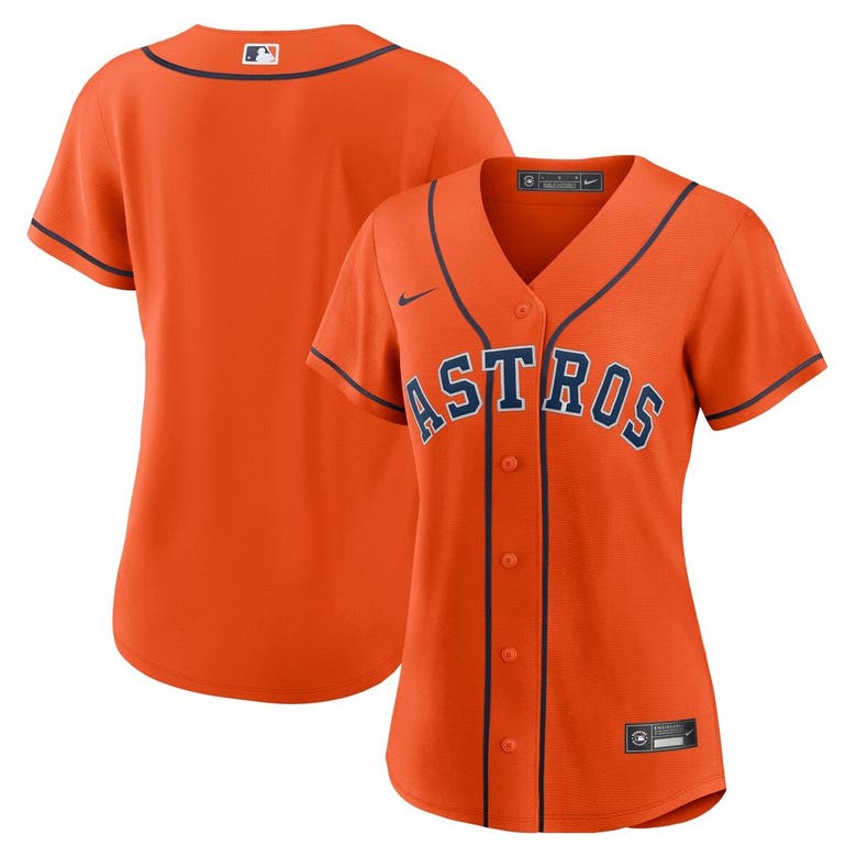 Nike Orange Houston Astros Alternate Replica Team Jersey