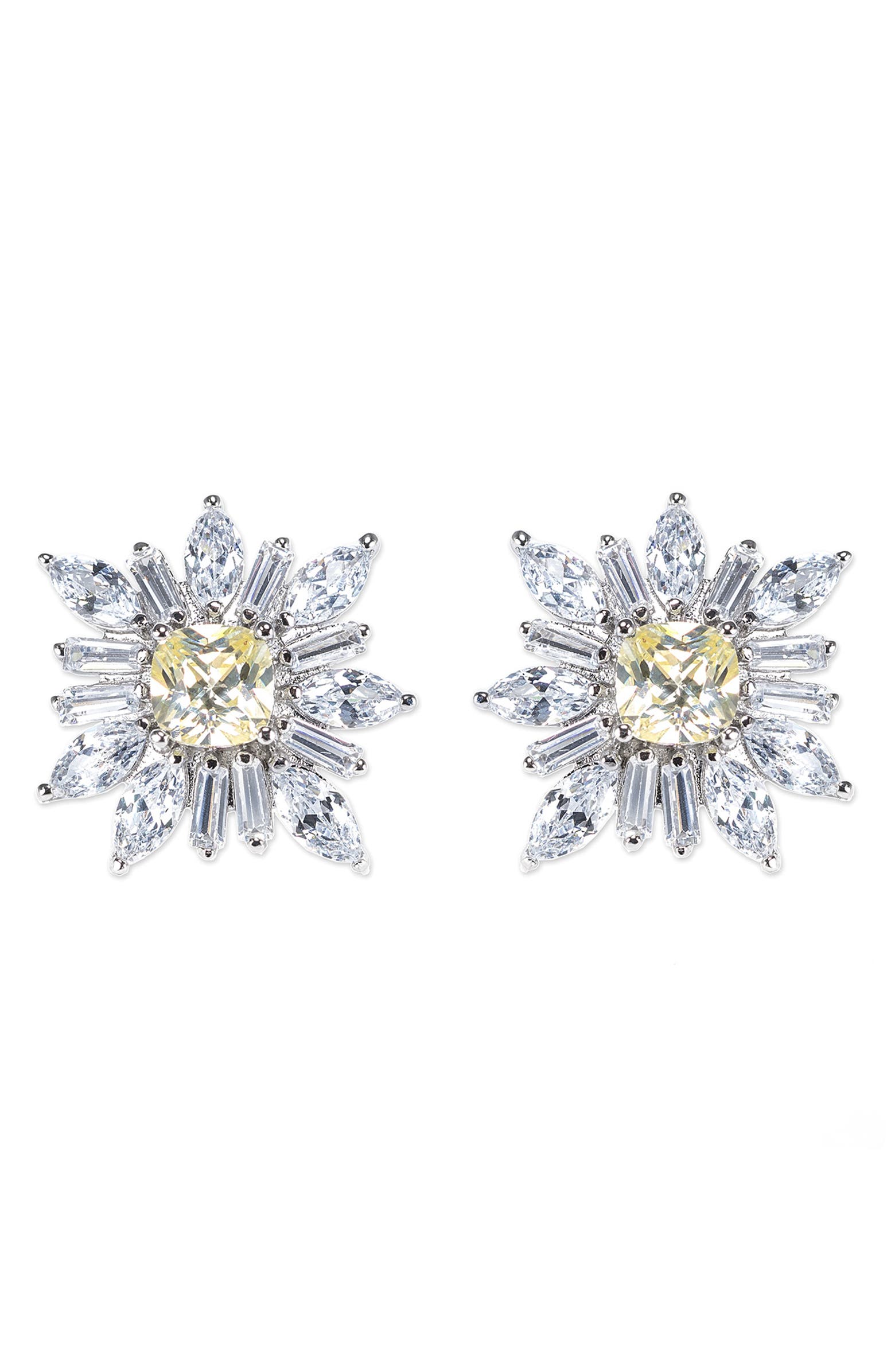 Cz by kenneth jay lane 1 round classic stud Clearance