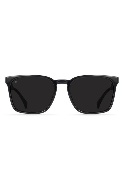 RAEN Pierce Polarized Square Sunglasses in Recycled Black/Dark Smoke at Nordstrom