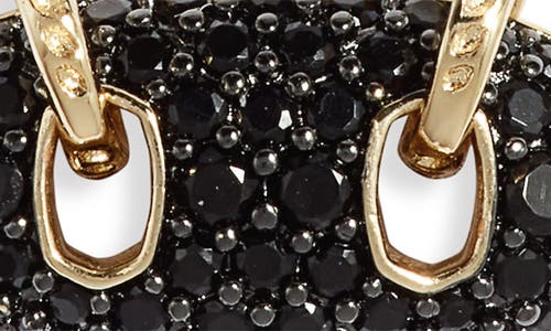 Kendra Scott Bailey Pavé Link Pendant Necklace In Gold Black Crystal