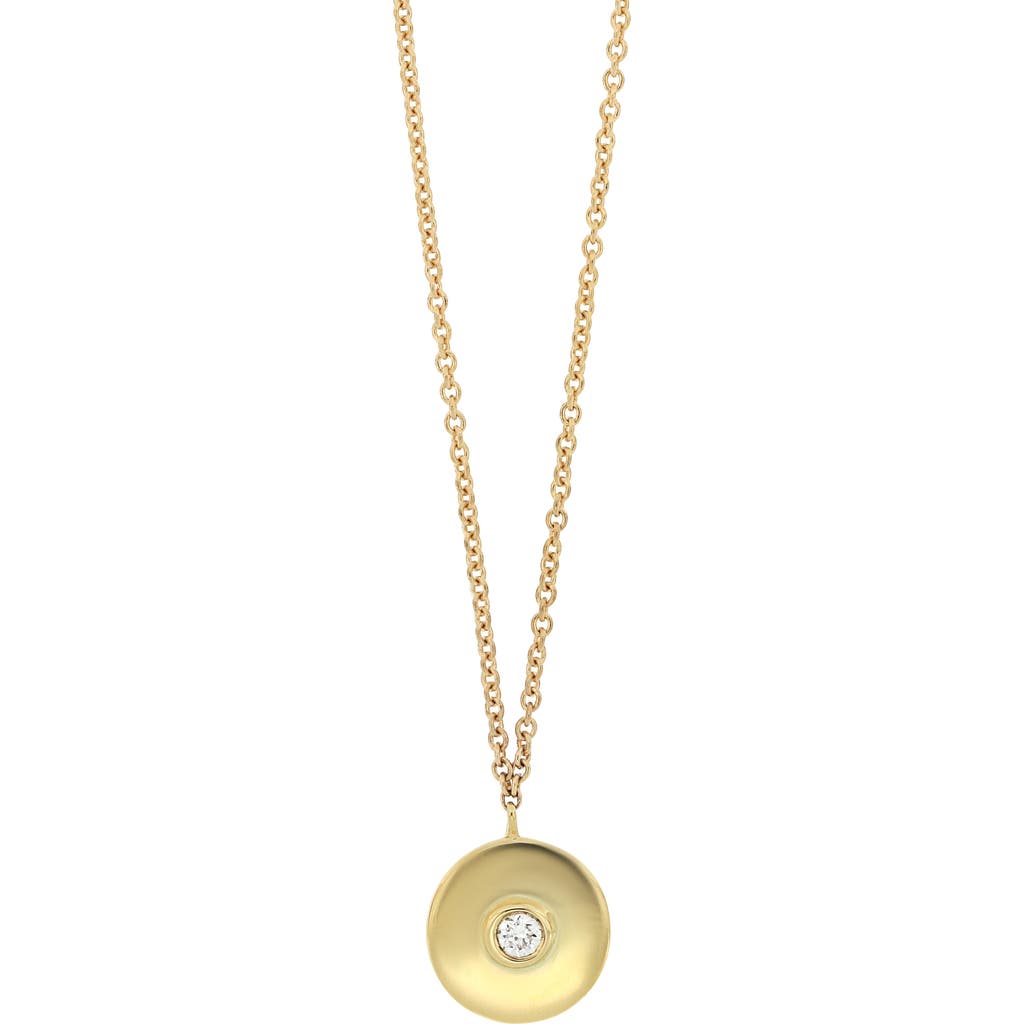 Bony Levy 18k Gold Diamond Disc Pendant Necklace In 18k Yellow Gold